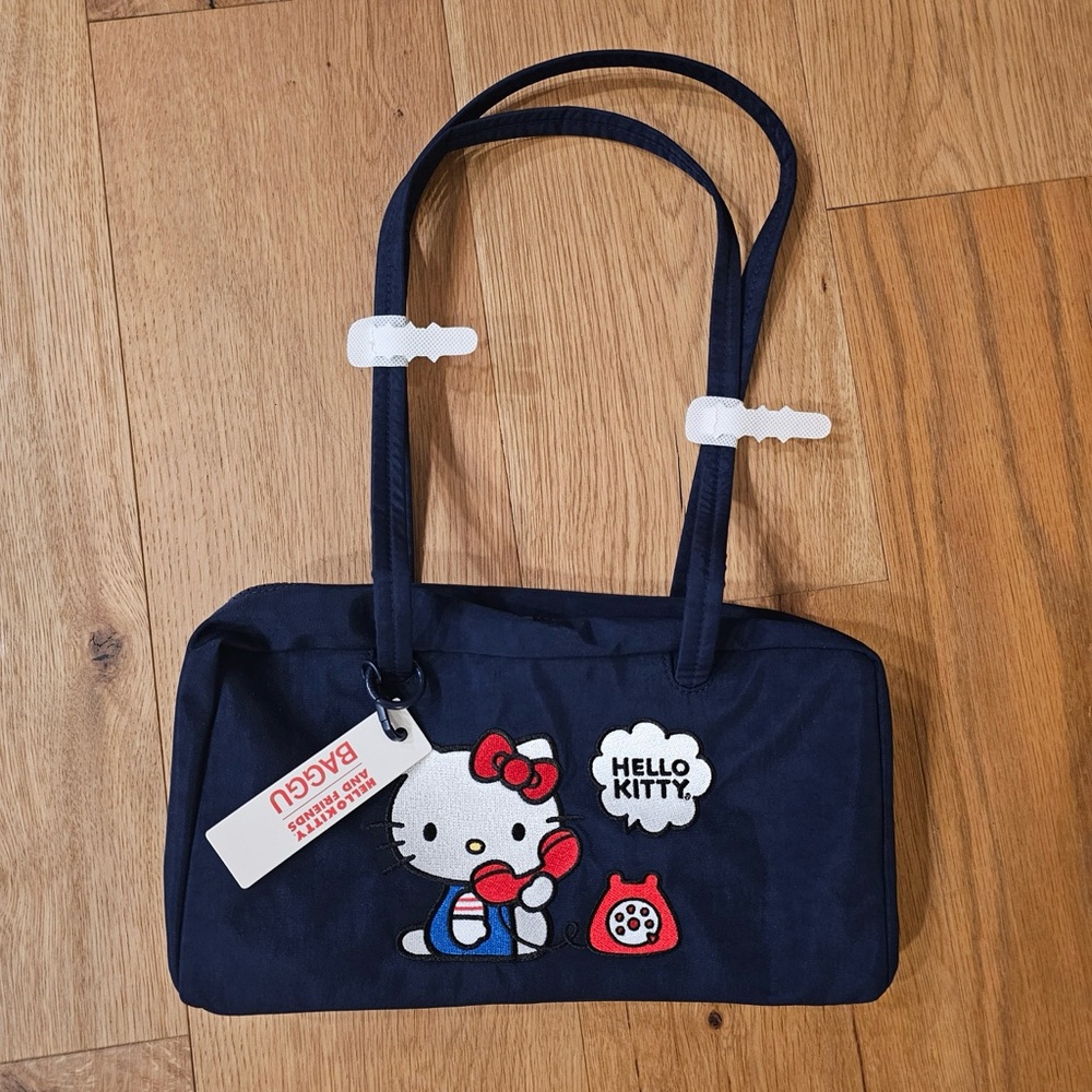 BAGGU x Sanrio Hello Kitty Nylon Bowler Bag Navy